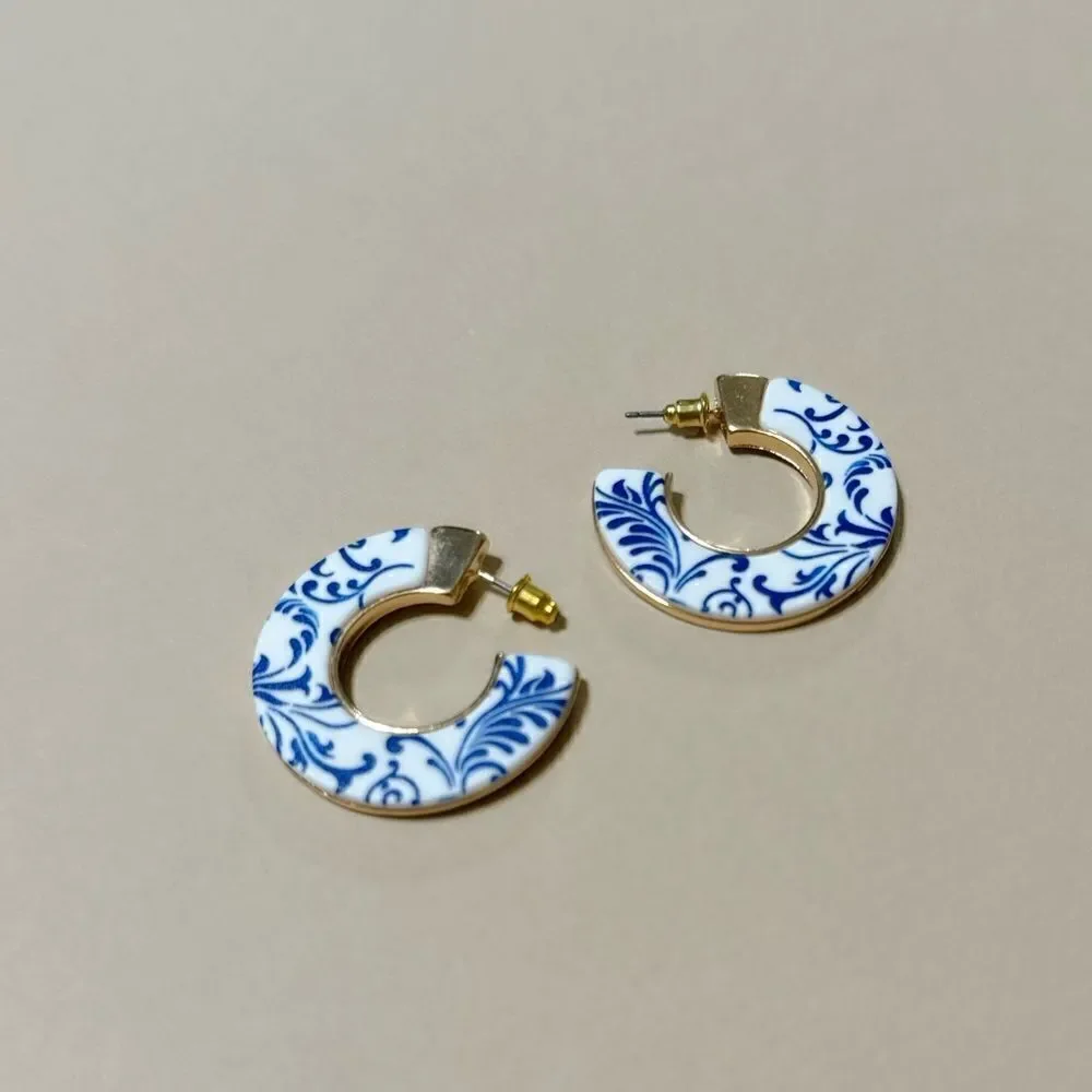 Boho hoop earrings N713 - Picture 3 of 4
